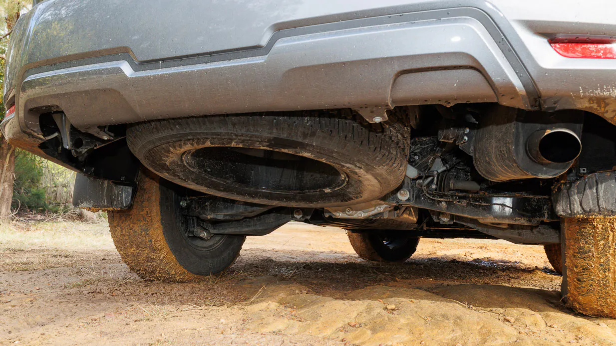 2024 Nissan Patrol Ti-L underbody spare wheel shot
