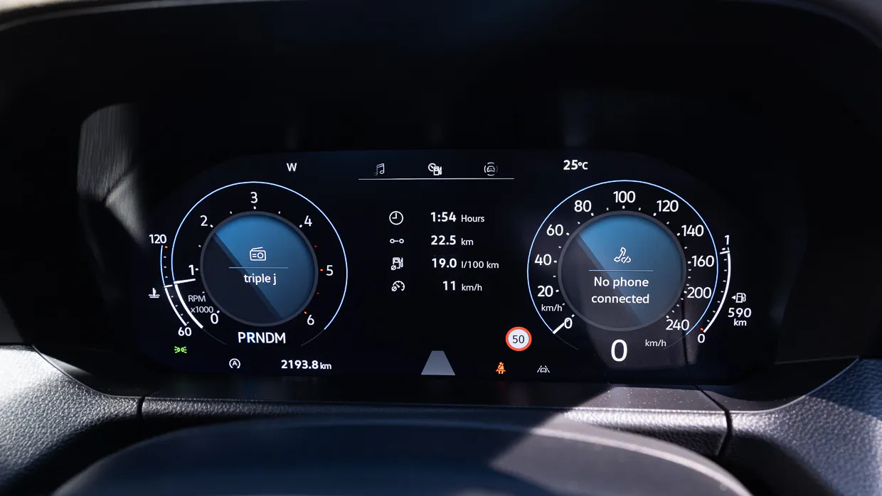 2024 Volkswagen Amarok Style TDI500 digital instrument cluster