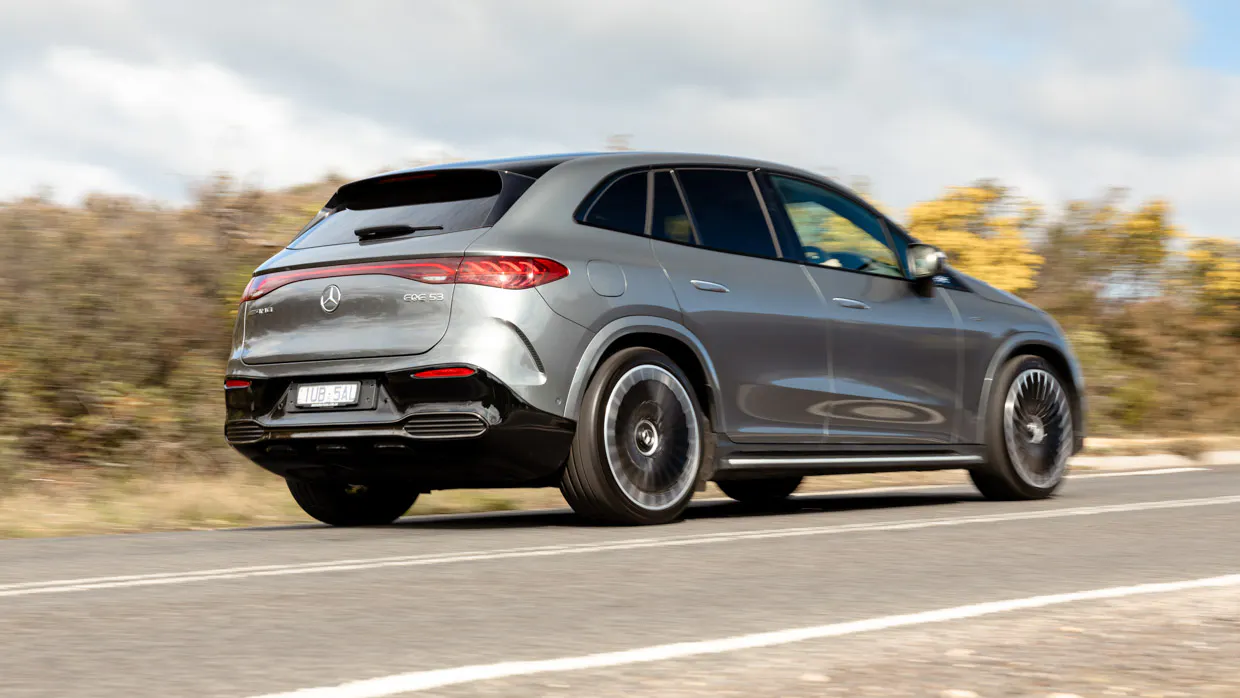 Mercedes-AMG EQE 53 SUV 2025 driving rear 3