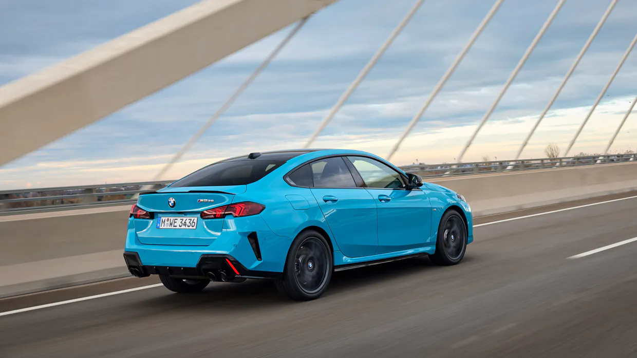 BMW M235 xDrive 2025 driving rear