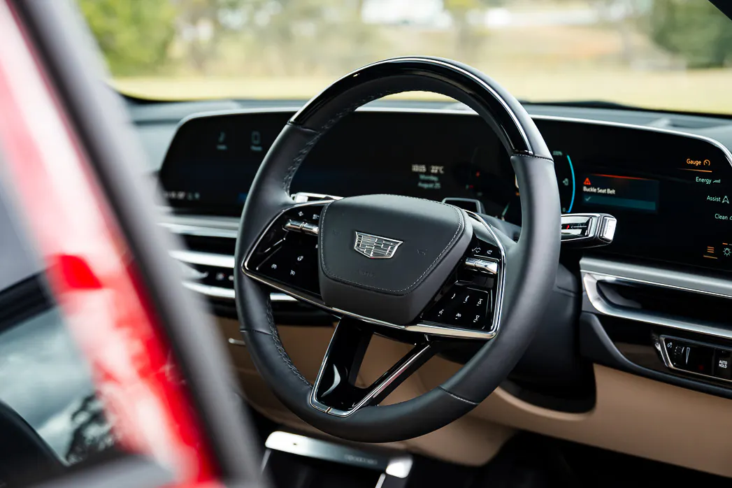 Cadillac Lyriq Sport 2025 steering wheel