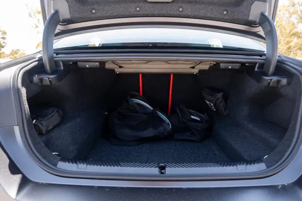 BMW M5 sedan 2025 interior boot