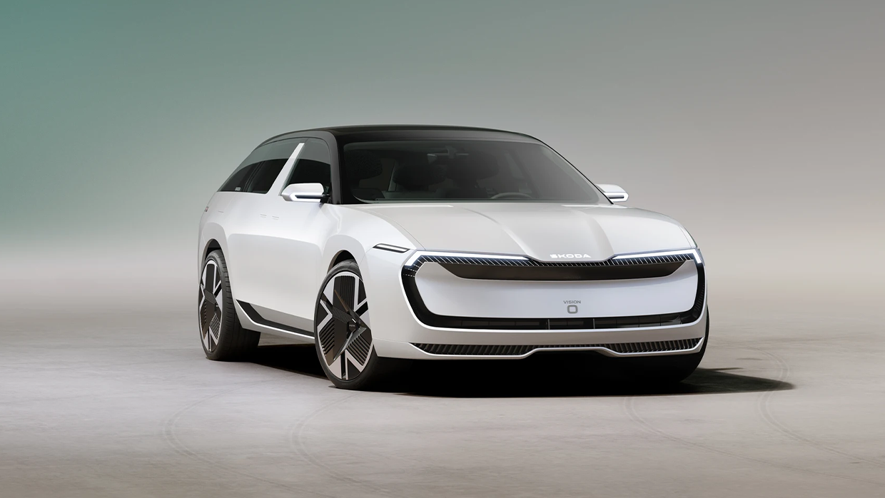 Electric Skoda Octavia wagon previewed by radical Vision O concept